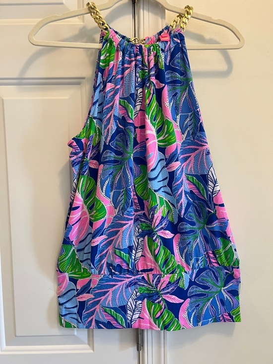 Lilly Pulitzer Tops - Lilly Pulitzer size M Bowen Blue Grotto Beleaf in Yourself halter top